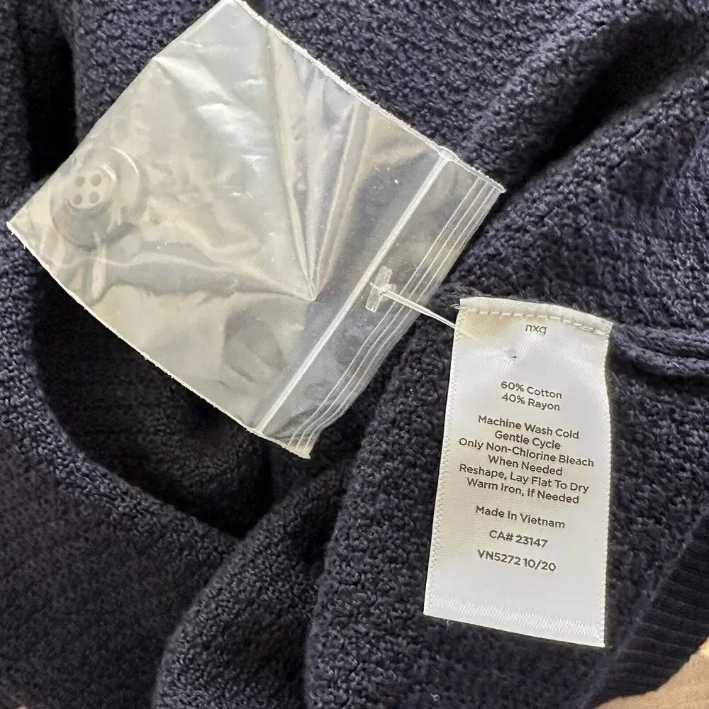 NWT Talbots Sweater Large Basket Weaver Knit Boat  cotton blend